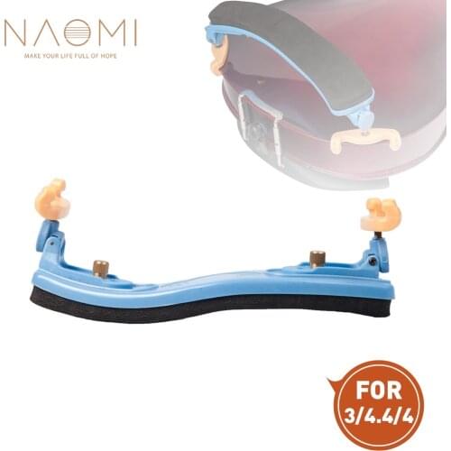 NAOMI Violin Shoulder Rest Adjustable 3/4 4/4 Violin/Fiddle Shoulder Rest Plastic And Foam Shoulder Rest W/ Soft Pad