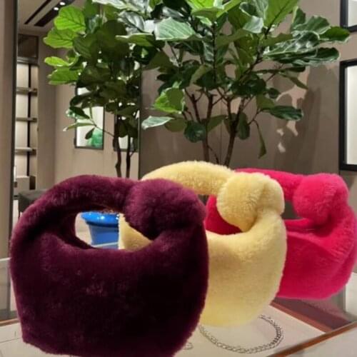 Plush Clutch Handbag Single Shoulder Bag Retro Ladies Pillow Bag Handbags Designer Luxury Tote Bags for Women