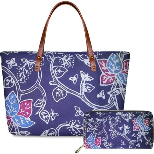 Polynesian tribal style Print custom Handbags Women Shoulder Tote Bags Ladies Fashion zipper purse for Females Top-Handle Bags