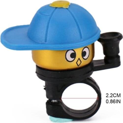 Cute Cartoon Little Hat Bike Bell Children Balance Car Bicycle Hand Press Bells X3UA