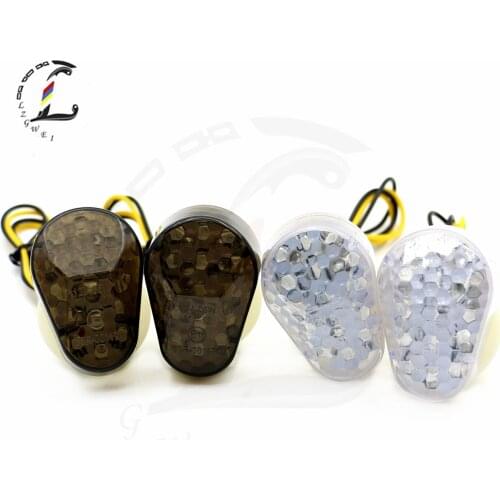 Motorcycle Front Turn Signals Light LED For Kawasaki ZX6R ZX7R ZX9R ZZR600 ZX12R ZX636 Photoflash Indicator Flashing Flush Mount