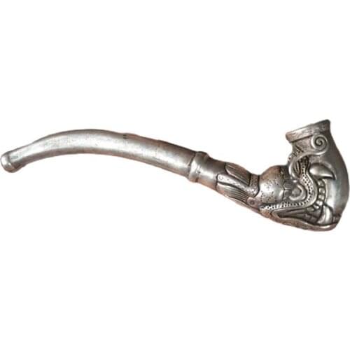 Tibetan silver Old-fashioned cigarette pans, dry tobacco pouches, pipes