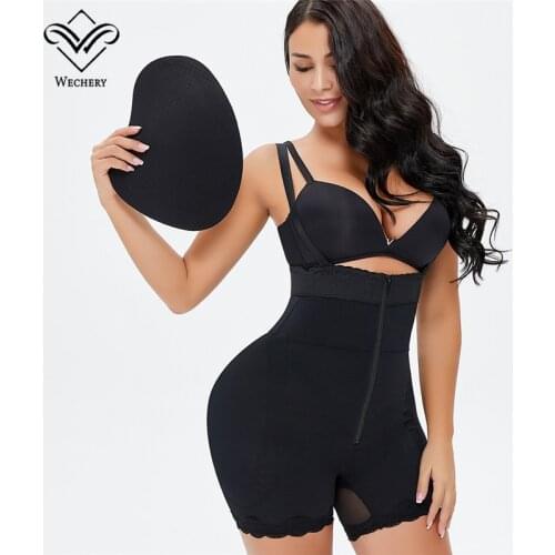 Control Panties Sponge Padded Panties Hip Shapers Butt Lifter Black Plus Size Underwear High Waist Shapewear Women Bodys