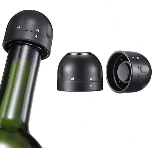 Vacuum Red Wine Bottles Cap Stopper Silicone Sealed Champagne Corks Wine Preserver Vacuum Retain Freshness Plug Bar Tools
