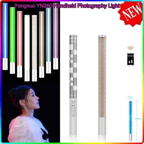 Yongnuo YN260 Handheld Photography 3200K-5500K RGB Colorful Ice Stick LED Video Light Touch Adjusting Controlled by Phone App