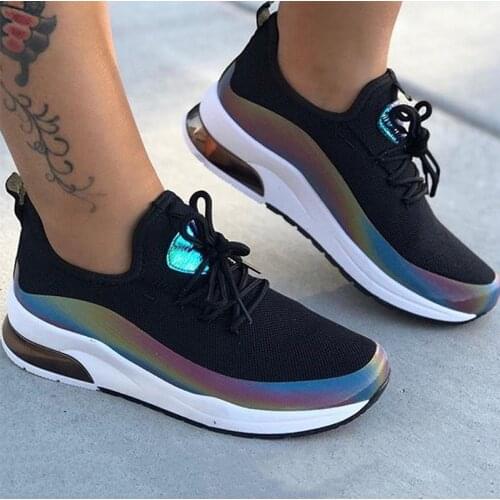 Women Lace Up Sneaker 2021 Woman Casual Mesh Spring Autumn Womens Breathable Ladies Comfortable Female Vulcanize Shoe Plus Size