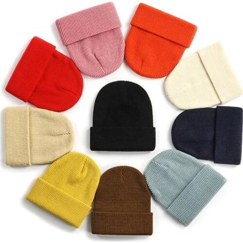 Knitted Hats for Women Men Beanie Hat Winter Elastic soft warm Brimless Baggy Melon Cap Fisherman Beanies Hats For male female