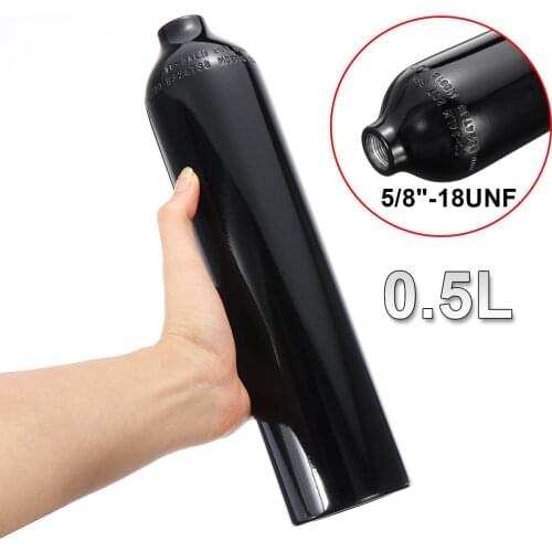 0.5L 3000PSI Paintball Cylinder Aluminum Air Tank Safety explosion-proof High Pressure Soda Bottle Filling Tank Cylinder