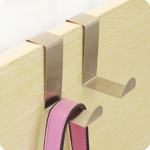 1set Stainless steel Z shape over door hook for hanging Cabinet Clothes Hanger Kitchen Organizer Holder home decor towel hanger