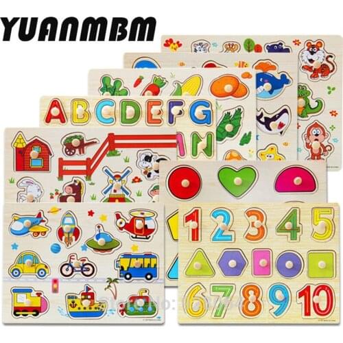 3d wood puzzle jigsaw Building Educational Puzzle Toy Learning Alphabet Puzzle Game for Preschool Kids baby toys for children