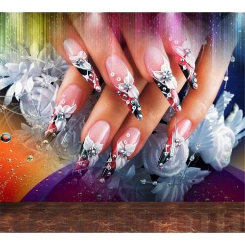 Beibehang Customized Wallpaper 3D Mural Photos Fashion Nail Shop Decorative Painting Personalized Background papel de parede
