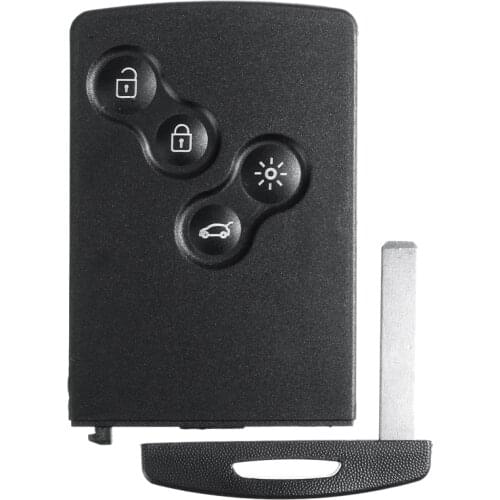 4 Button Smart Card Car Key 433Mhz PCF7952 Chip Remote Key for Renault Megane 3 2009 - 2014