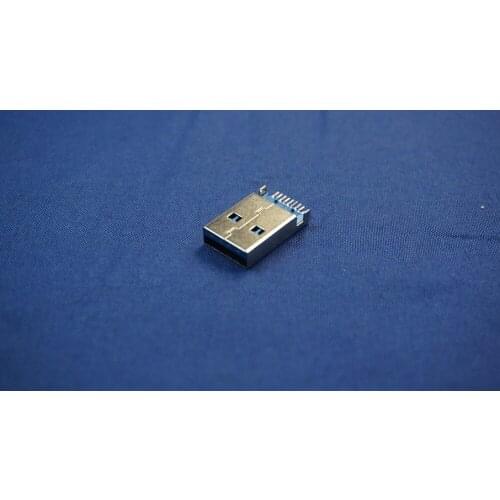 50pcs USB 3.0 Connector A Type Male plug SMT PCB blue insulator A/M