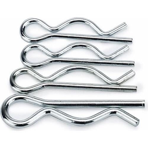 70PCS/SET Anti-Rust Hair Pin Hitch Retaining R B Clip Lynch Cotter Spring Assorted Kit Split Cotter Pins Kit Set Fastener Tools