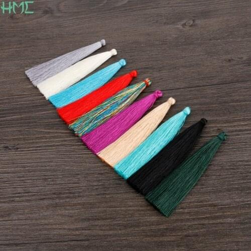 12 Colors 10/20pcs 90MM long Brush Rayon Sewing Accessories Tassel for sewing in Tassels Fringe DIY tassel for bags keychain