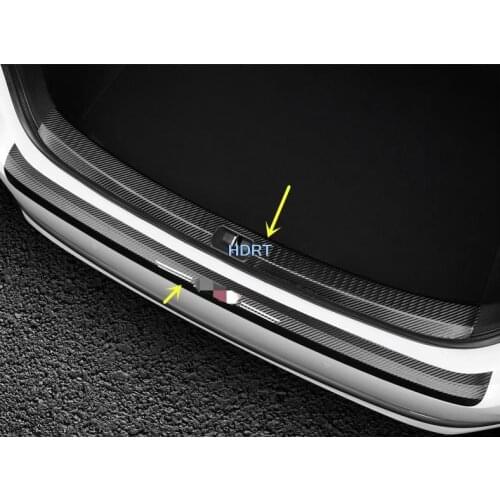 Car accessories For FAW Toyota Asia lion 2019 2020 2021 Carbon fibre Rear Trunk Boot Bumper Guard Plate Protector Molding Trim