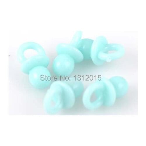 Free Shipping! Diy 100PCs Lucky Blue Acrylic Baby Pacifier Charm Pendants 12mmx21mm
