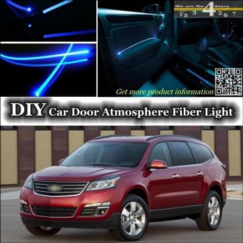 For Chevrolet Traverse interior Ambient Light Tuning Atmosphere Fiber Optic Band Lights Inside Door Panel illumination Tuning