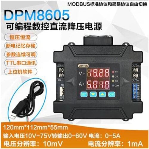 DPM86002.4 inch programmable digital control DC regulated power supply DC constant voltage constant current charger DPM8605