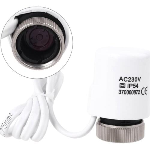 AC 230V Electric Thermal Actuator Normally Closed NC M30*1.5mm for TRV Thermostatic Radiator -Valve Underfloor Heating Wholesale