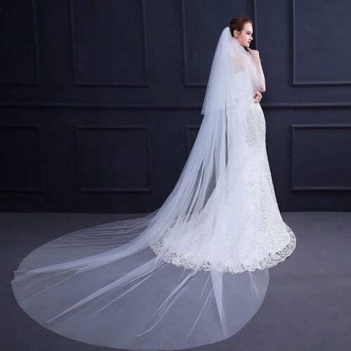 Bridal Veils Two-Layer Wedding Veil Cathedral Wedding Veil 300*300