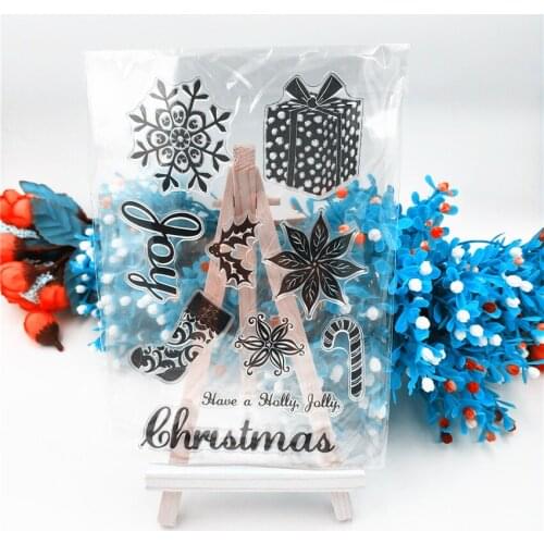 Hot sale Snowflake gift Transparent Clear Stamps / Silicone Seals Roller Stamp for DIY scrapbooking photo album/Card Making
