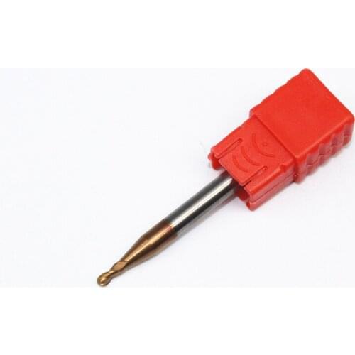 1PC HRC55 2F R1 D2X4LXD4X50L tungsten just solid carbide coated ball end mill CNC milling cutter tapered ball end milling cutter