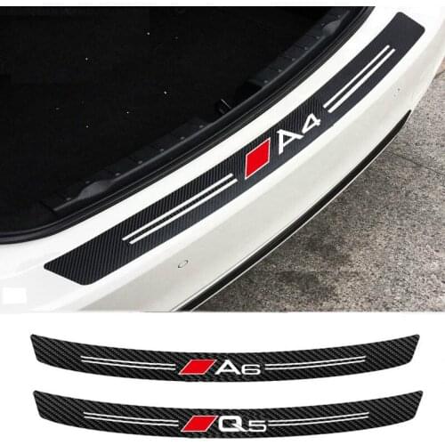 Carbon Fiber Bumper Sticker Auto For Audi Sline Quattro A1 A3 A4 A5 A6 A7 A8 Q1 Q3 Q5 Q7 TT B5 B6 B7 B8 B9 8P 8V 8L C6 C5 C7 4F