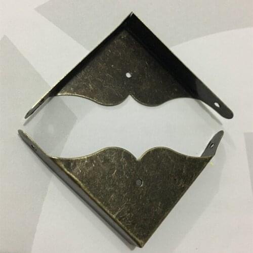 Bulk Bronze Wooden Box Protector Book Album Menu Folder Corner Protectors,Ancient Vintage Coners,Wine Box Cover,39*7.5mm,200Pcs