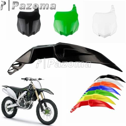 ABS Plastic Motocross Front Fender Mudguard & Front number Plate For Kawasaki Enduro KX450F KX250F Enduro Dirt Bike 2013-2016
