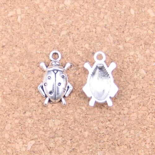 28pcs Charms beetle bug 17x11mm Antique Pendants,Vintage Tibetan Silver Jewelry,DIY for bracelet necklace