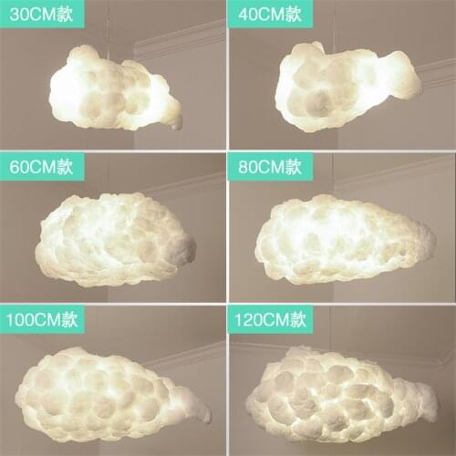 Creative Personality Cotton Cloud Pendant Lights Simple Lighting Silk Bedroom Restaurant Deco Mall Clothing Store Hanging Lamps