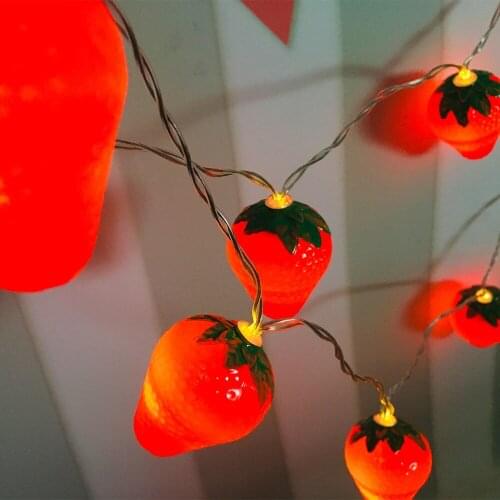 Christmas Strawberry String Lights 20LEDS Fairy Lamp Decorative Light for Party,Wedding,Christmas,Patio,Garden,Outdoor