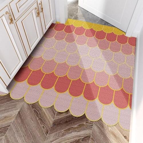 PVC Doormat Carpet Bedroom Living Room Bathroom Mat Kitchen Hallway Doormat Cuttable Entrance Mat Carpet Anti-slip Home Doormat