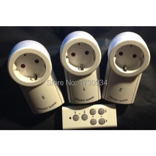 3 in1 plug with socket 10a 230V remote control function RF 433.92MHz Germany standard switch