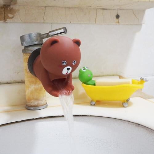 Cute Cartoon Pig Duck Faucet Extender Water saving Help Children Wash hands Bathroom Faucet Extender Nice Gift for Child Kids