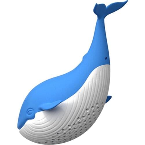 Cute Tea Infuser Loose Tea Leaf Strainer Herbal Spice Silicone Filter Diffuser Teaware Whale Shaped Tea Strainers & Tea Infusers