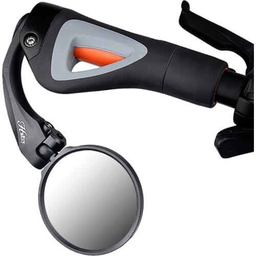 Bicycle Handlebar End Plug Mirror MTB Mountain Bike Steel Adjustable Rearview Safe Ride Cycling Fold Back Rear View BC0485