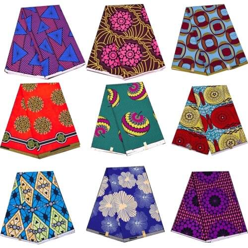 BintaRealWax African Fabric 2021 Circle Pattern Cotton Ankara Material for Sewing wedding Dress Fabrics Wax Hollandais Material