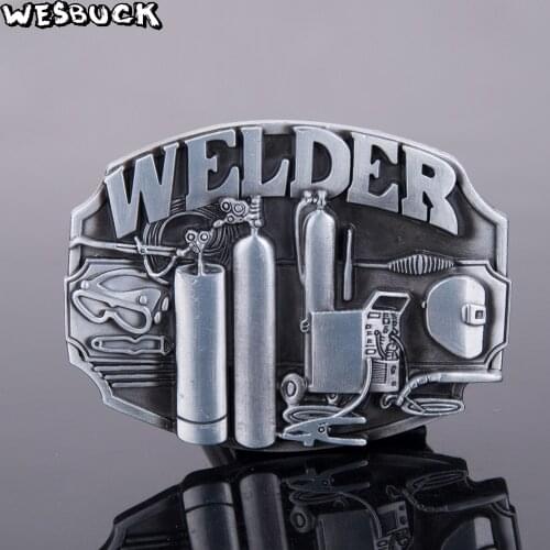 WesBuck Brand Metal Belt Buckles for Man Unisex Western Buckles Cowgirls Buckle Causal Tool Luxury Cowboy Isqueir Hebilla
