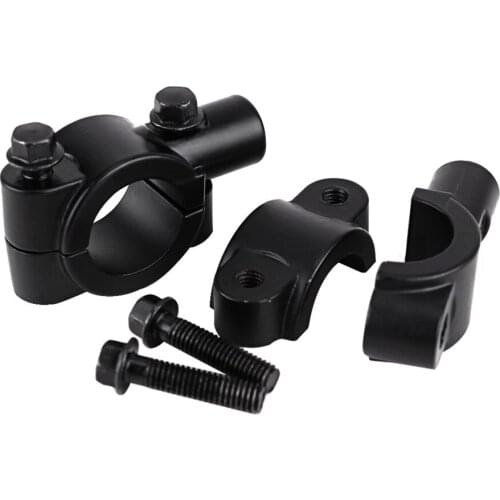 Youwinme 2pcs Black 7/8 Inch Motorcycle Bicycle Aluminum Handlebar Rear View Mirror Mount Adapter Holder Clamp