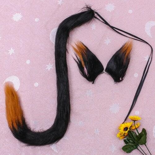 Plush Animal Ear Hairpin Sweet Fluffy Cat Fox Ear Cosplay Anime Hair Clips Furry Tail Party Cosplay Birthday Gift Festival Decor