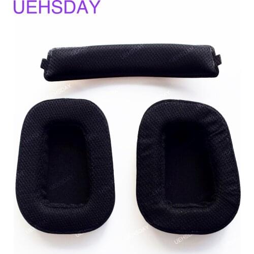 Ear Cushions Spare Earmuffs and Headband Replacement Compatible with Logitech G633 G933 G533 G231 Headphone Headsets