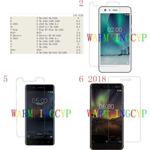 Screen Protector Film For Nokia 2 5 6 2018 31 7 Plus 8110 Sirocco 3310 TA 1023 1029 1024 1025 1053 1054 1063 E7 1062 8S 1042 104