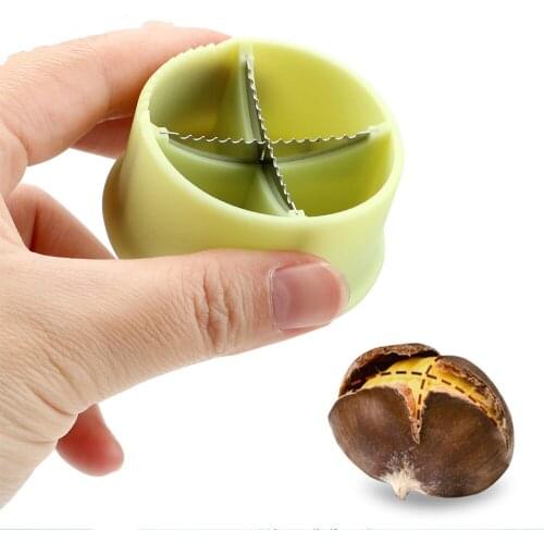 1PC Nut Cracker Sheller Chestnut Cross Open Knife Quick Chestnut Cutter Nut Opener Sheller Walnut Pliers Kitchen Gadgets