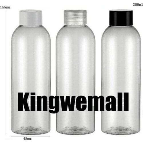 300pcs/lot 200ml , Transparent Bottle,Shampoo Shower Cream Bath Liquid Body Wash Lotion Latex Bottle . LW-D-200A