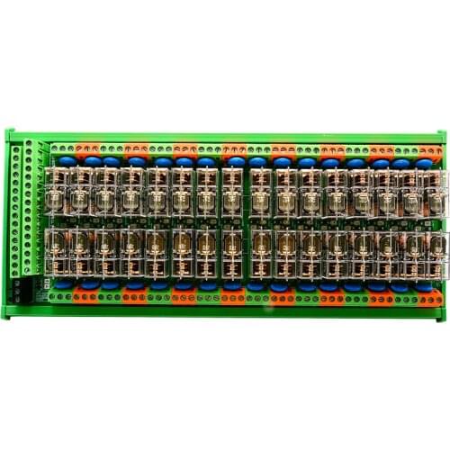 32-channel Electromagnetic Relay Module Transistor PLC Single Chip Microcomputer DC Output Control Amplifier Board 16A