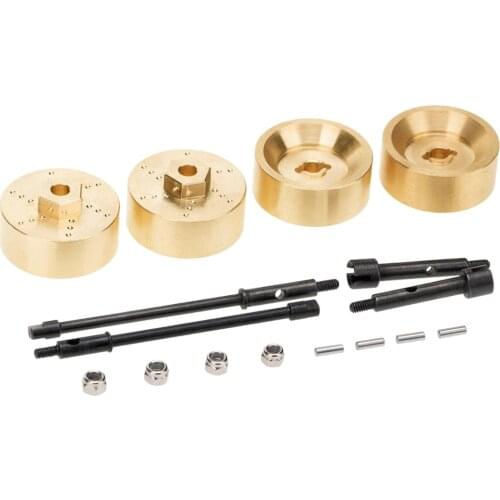 4pcs 6mm Brass Wheel Hub Weights Counterweights DIY Replacement for Axial SCX24 90081 1/24 RC Car Accessories
