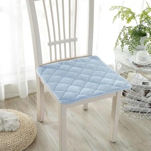 45x45cm Flannel Thin Cotton Cushion Solid Color Non-Slip Stool Cushion Home Office Chair Cushions Winter Chair Soft Seat Pad Mat