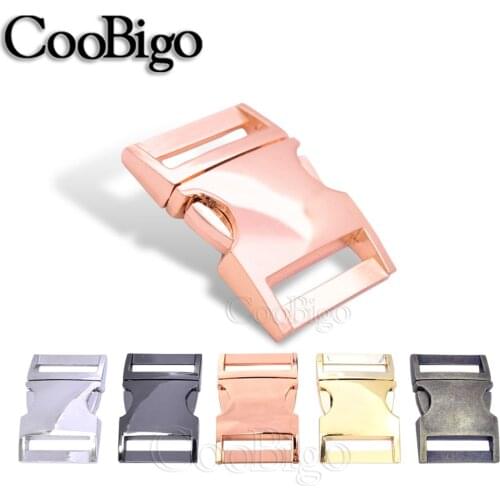 5pcs Metal Side Release Curved Buckle 550 Paracord Bracelet Tactical Backpack Strap Cat Dog Collar DIY Accessories